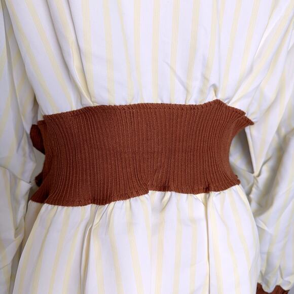 Women's French 2 in 1 Waistband Belt Shirt Dress (M) - Picture 9 of 10